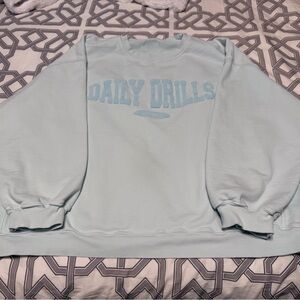 Daily Drills OVERSIZED MONOCHROME PUFF Light Blue Sweatshirt